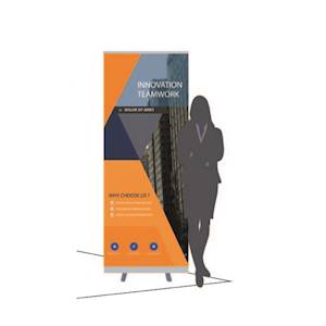 Finitions: Dimension 200cm x 100cm 
Bonne visibilité des impressions, sac de rangement et de transport, visuel imprimé sur polypropylène spécial roll up.Visuel livré monté.
Avantages: Autoportant, installation, rangement et transport facile.
Exemp... 